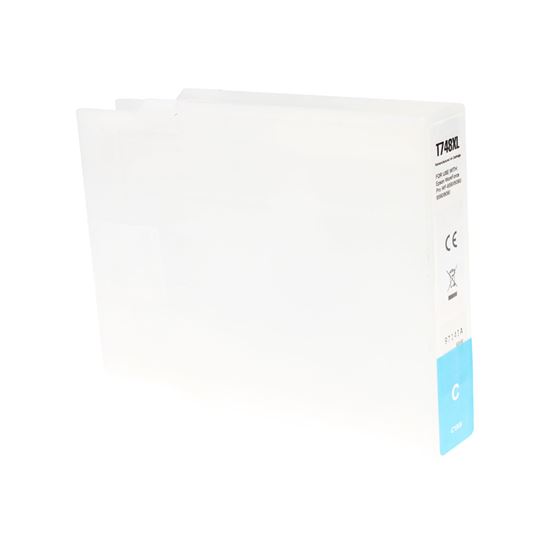 Remanufactured Epson T748XL220 (748XL) Wide Format Ink, Cyan 4K High Yield 1