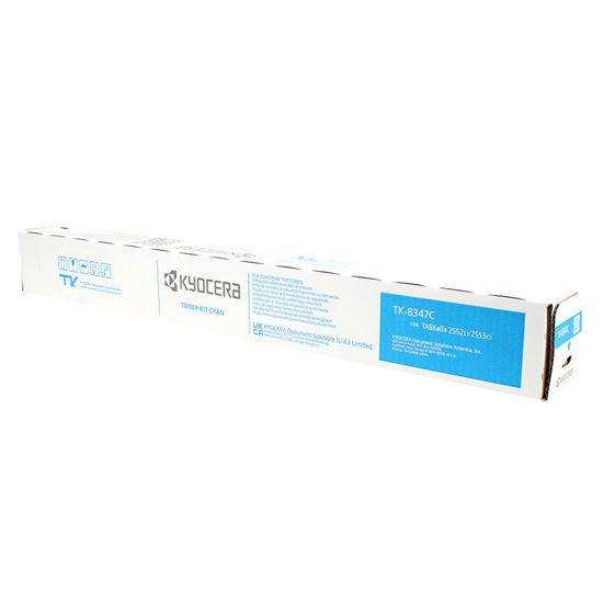 OEM Kyocera Mita TK-8347C (1T02L7CUS0) Toner Cartridge, Cyan 12K Yield 1