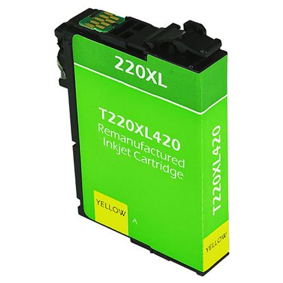 Remanufactured Epson 220XL (T220XL420) InkJet Cartridge, Yellow 450 High Yield 1