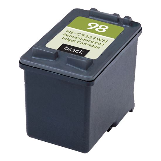Remanufactured HP 98 (C9364WN) InkJet Cartridge, Black 400 Yield 1