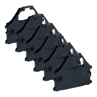 Compatible Star Micronics 80982020 Printer Ribbon, Black, 6 Pack Value Pack 1