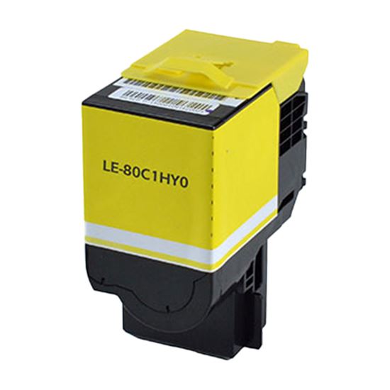 Compatible Lexmark 801HY (80C1HY0) Toner Cartridge, Yellow 3K High Yield 1