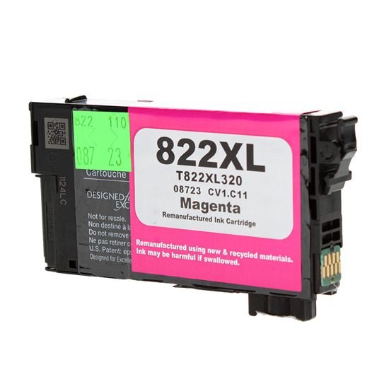 Remanufactured Epson 822XL (T822XL320) InkJet Cartridge, Magenta 1.1K Ultra High Yield 1