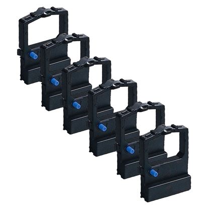 Compatible Okidata 52107001 Printer Ribbon, Black, 6 Pack Value Pack 1
