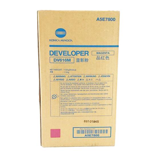OEM Konica Minolta DV616M (A5E7800) Developer, Magenta 850K Yield 1