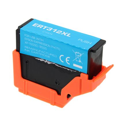 Remanufactured Epson 312XL (T312XL220) InkJet Cartridge, Photo Cyan 500 High Yield 1