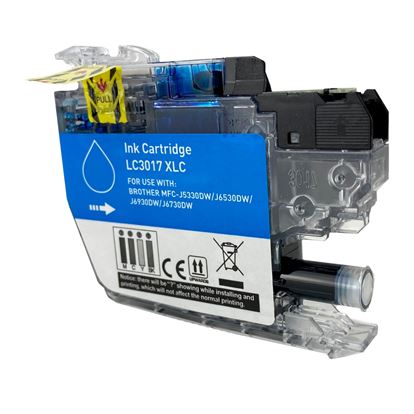 Compatible Brother LC3017 XL (LC3017C) InkJet Cartridge, Cyan 550 High Yield 1