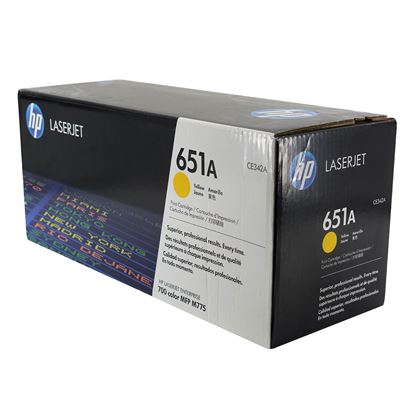 OEM HP 651A (CE342A) Toner Cartridge, Yellow 16K Yield 1