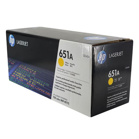 OEM HP 651A (CE342A) Toner Cartridge, Yellow 16K Yield 1