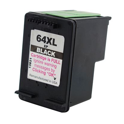 Remanufactured HP 64XL (N9J92AN) InkJet Cartridge, Black 450 High Yield 1