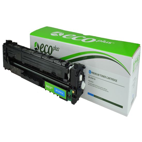 EcoPlus HP 410A (CF411A) Toner Cartridge, Cyan 2.3K Yield 1