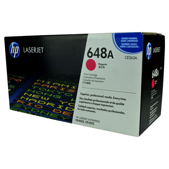 OEM HP 648A (CE263A) Toner Cartridge, Magenta 11K Yield 1
