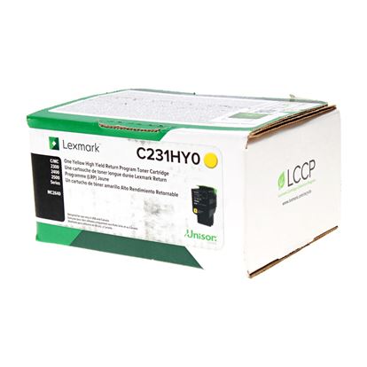 OEM Lexmark  (C231HY0) Toner Cartridge, Yellow 2.3K High Yield, Return Program 1
