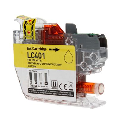 Compatible Brother LC401Y Inkjet Cartridge, Yellow 200 Yield 1