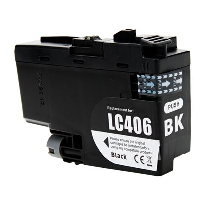Compatible Brother LC406BK Inkjet Cartridge, Black 3000 Yield 1