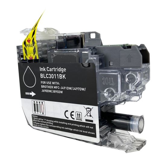 Compatible Brother LC3011 (LC3011BK) InkJet Cartridge, Black 200 Yield 1