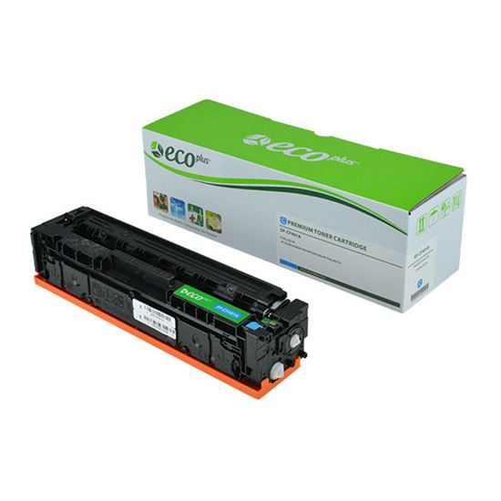 EcoPlus HP 201A (CF401A) Toner Cartridge, Cyan 1.4K Yield 1