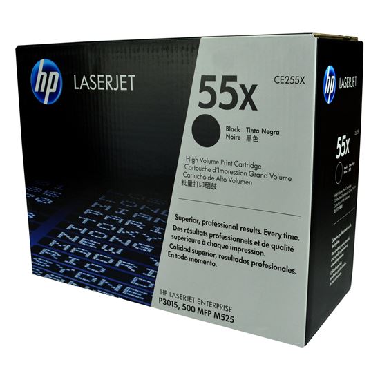 OEM HP 55X (CE255X) Toner Cartridge, Black 12.5K High Yield 1