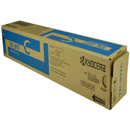 OEM Copystar TK-897C (1T02K0CUS0) Toner Cartridge, Cyan 6K Yield 1