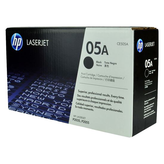 OEM HP 05A (CE505A) Toner Cartridge, Black 2.3K Yield 1