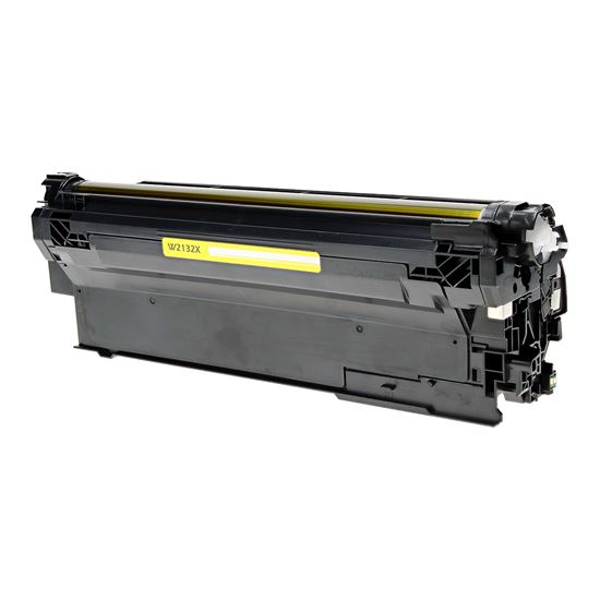 Compatible HP 213X (W2132X) Toner Cartridge, Yellow 6K High Yield, (New Chip), Will not work with E Series 1