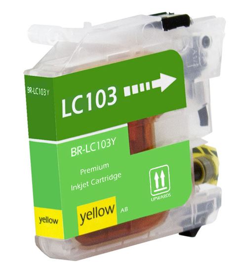 Compatible Brother LC103 (LC103Y) InkJet Cartridge, Yellow 600 High Yield 1