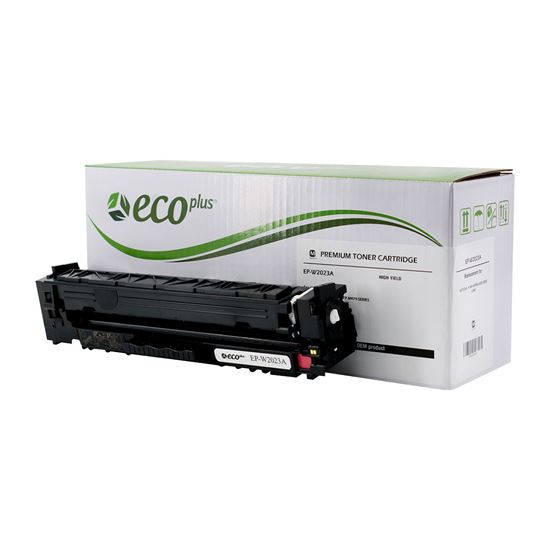 EcoPlus HP 414A (W2023A) Toner Cartridge, Magenta 2.1K Yield, (Used OEM Chip), Made in USA 1