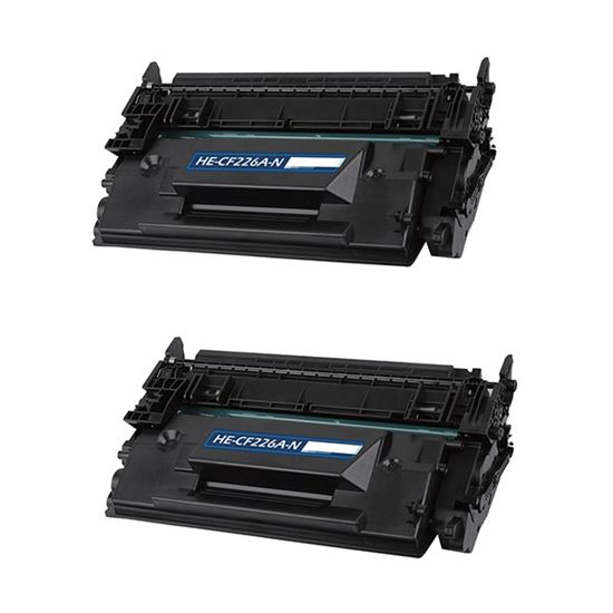 Compatible HP 26A (CF226A) Toner Cartridge, Black 3.1K Yield, 2 Cartridge Value Pack 1