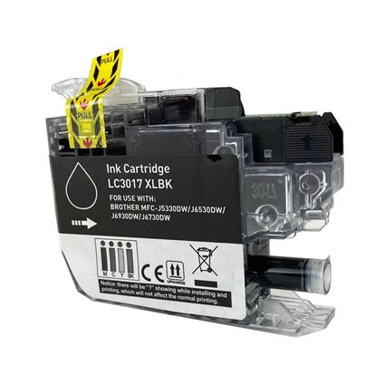 Compatible Brother LC3017 XL (LC3017BK) InkJet Cartridge, Black 500 High Yield 1