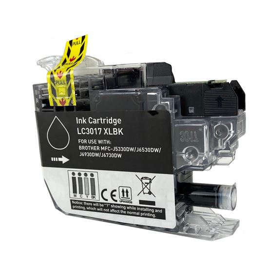 Compatible Brother LC3017 XL (LC3017BK) InkJet Cartridge, Black 500 High Yield 1