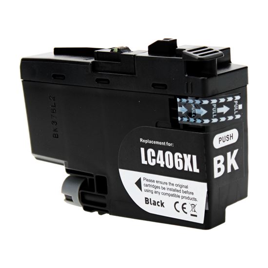 Compatible Brother LC406XLBK Inkjet Cartridge, Black 6000 High Yield 1