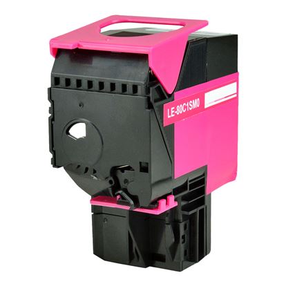 Remanufactured Lexmark 801SM (80C0S30) Toner Cartridge, Magenta 2K Yield 1