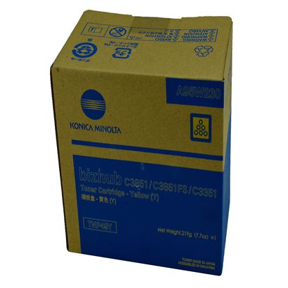 OEM Konica Minolta TNP49Y (A95W230) Toner Cartridge, Yellow 12K Yield 1