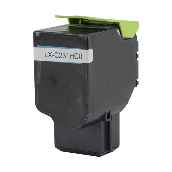 Remanufactured Lexmark C231HC0 Toner Cartridge, Cyan 2.3K High Yield 1