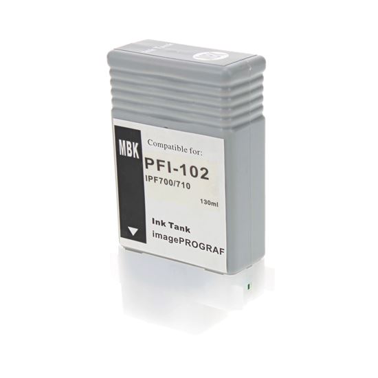 Remanufactured Canon PFI-102MBK Wide Format Ink, Matte Black 130 ML 1