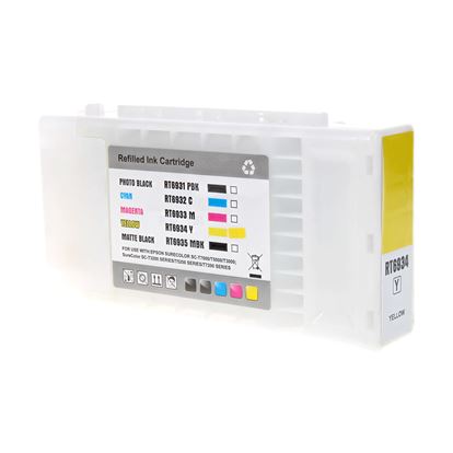 Remanufactured Epson T693400 Wide Format Ink, Yellow 350ML 1