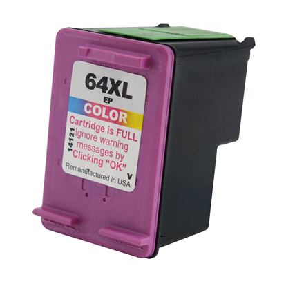 Remanufactured HP 64XL (N9J91AN) InkJet Cartridge, Tri-Color 415 High Yield 1
