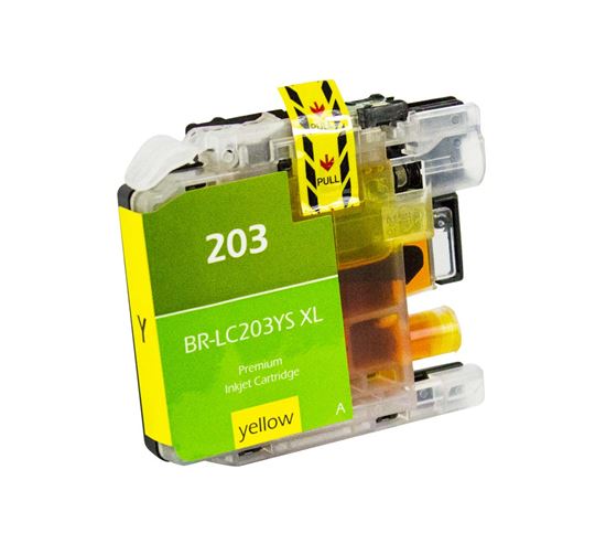 Compatible Brother LC203 XL (LC203YXL) InkJet Cartridge, Yellow 550 High Yield 1