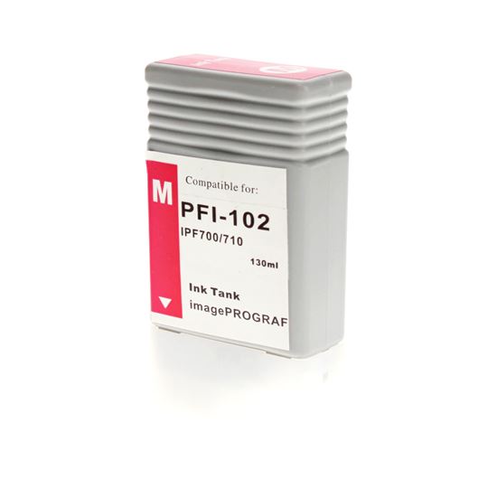Remanufactured Canon PFI-102M Wide Format Ink, Magenta 130 ML 1