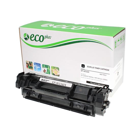 EcoPlus HP 134X (W1340X) Toner Cartridge, Black 2.4K High Yield, (Used OEM Chip), Made in USA 1
