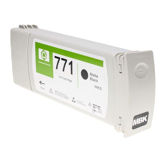 Remanufactured HP 771A (B6Y15A) Wide Format, Matte Black 775ml Yield 1