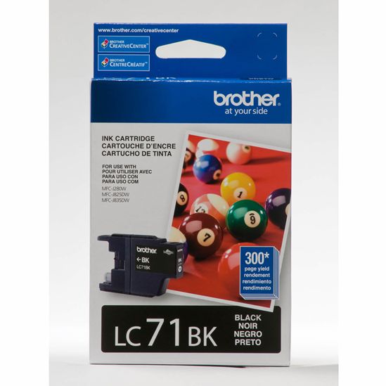 Brother Genuine LC71BK Standard-Yield Black Ink Cartridge (300 Yield) 1