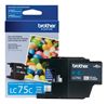 Brother Genuine LC75C High-Yield Cyan Ink Cartridge (600 Yield) 1
