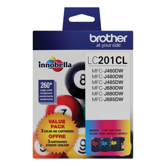 Brother Cyan/Magenta/Yellow Ink Cartridge 3-Pack (3 x 260 Yield) 1