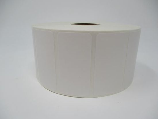 Brother TT Prem Paper Label (use Wax or Wax/Resin Ribbon) (2" x 1") (5" OD) (1" Core) (2300 Labels/Roll) (4 Rolls/Case) 1