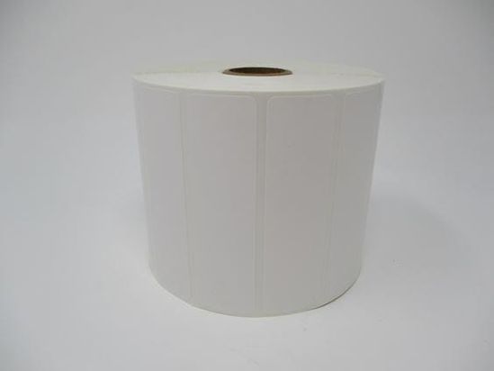 Brother TT Prem Paper Label (use Wax or Wax/Resin Ribbon) (3.5" x 1") (5" OD) (1" Core) (2300 Labels/Roll) (4 Rolls/Case) 1