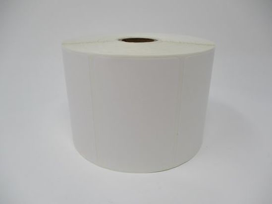 Brother TT Prem Paper Label (use Wax or Wax/Resin Ribbon) (3" x 2") (5" OD) (1" Core) (1240 Labels/Roll) (4 Rolls/Case) 1