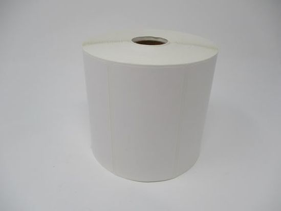 Brother TT Prem Paper Label (use Wax or Wax/Resin Ribbon) (4" x 2") (5" OD) (1" Core) (1250 Labels/Roll) (4 Rolls/Case) 1