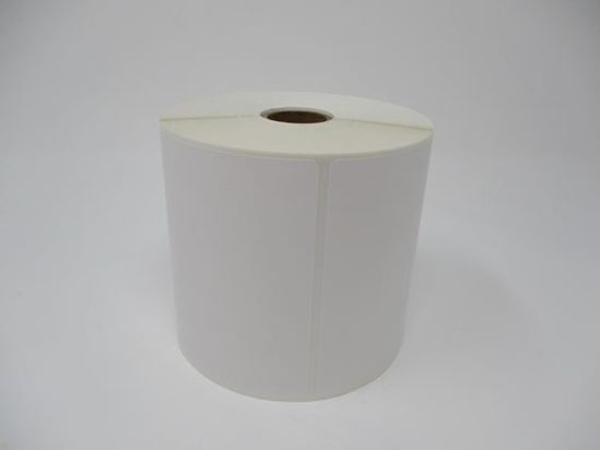 Brother TT Prem Paper Label (use Wax or Wax/Resin Ribbon) (4" x 4") (5" OD) (1" Core) (750 Labels/Roll) (4 Rolls/Case) 1