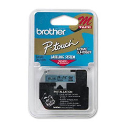 9mm (0.35") Black on Blue 1